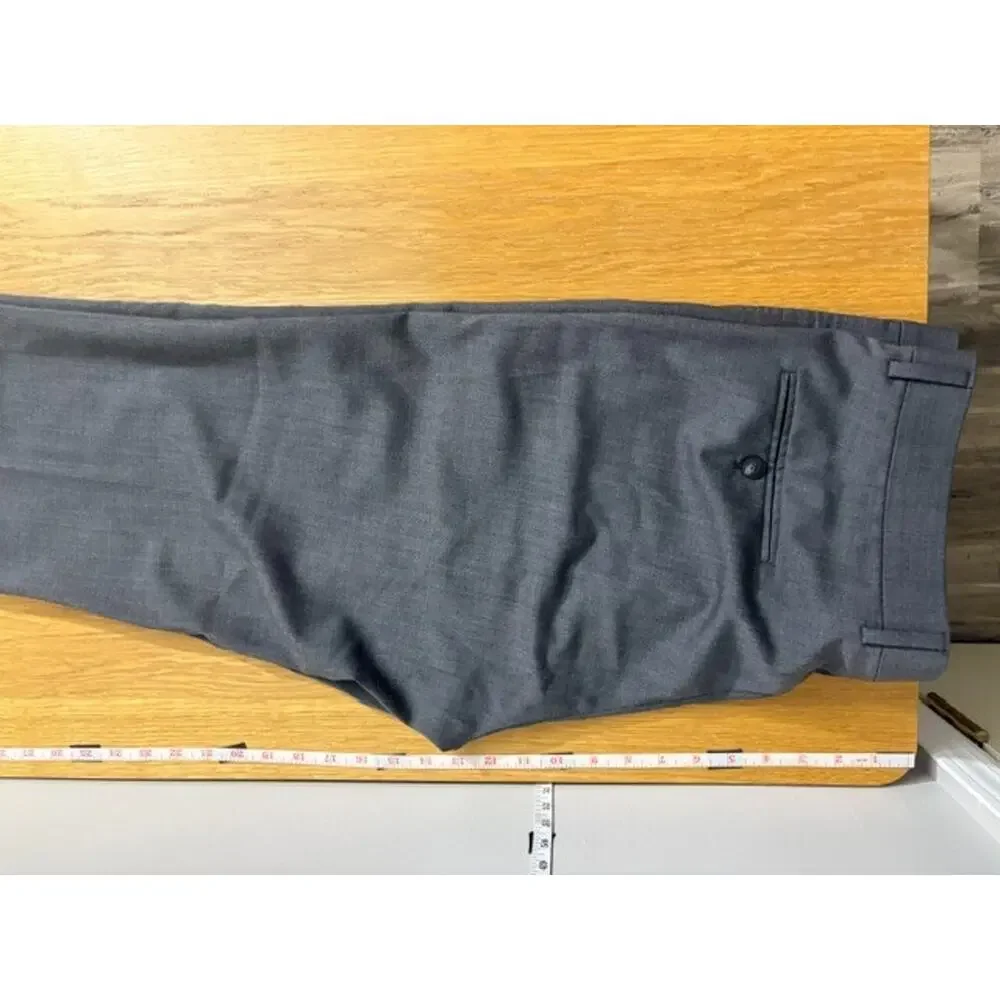 Kenneth Cole AWEAR-TECH Mens 38R Gray Wool Stretch Dress Pants Trousers